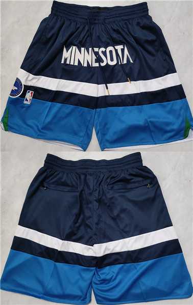 Mens Minnesota Timberwolves Navy Shorts->nba shorts->NBA Jersey